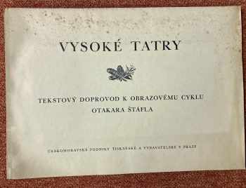 Otakar Štáfl: Vysoké Tatry