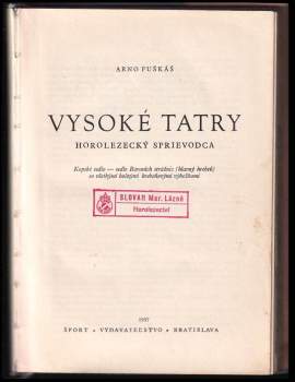 Arno Puškáš: Vysoké Tatry