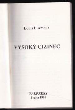 Louis L'Amour: Vysoký cizinec