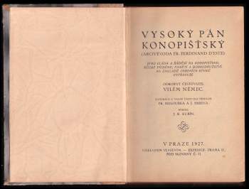 Vilém Němec: Vysoký pán konopišťský (arcivévoda Fr. Ferdinand d'Este)