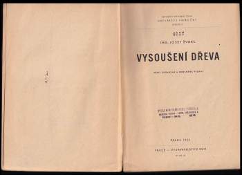 Josef Švorc: Vysoušení dřeva