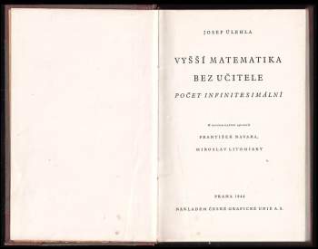 Josef Úlehla: Vyšší matematika bez učitele