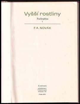 František Antonín Novák: Vyšší rostliny