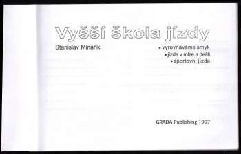 Stanislav Minařík: Vyšší škola jízdy