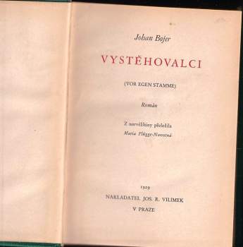 Johan Bojer: Vystěhovalci