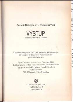 Anatolij Nikolajevič Bukrejev: Výstup