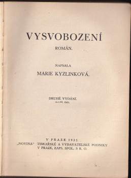 Marie Kyzlinková: Vysvobození