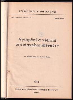 Miloslav Jokl: Vytápění a větrání pro stavební inženýry