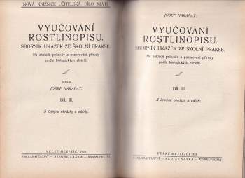 Josef Harapat: Vyučování rostlinopisu