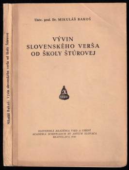 Vývin slovenského verša od školy Štúrovej
