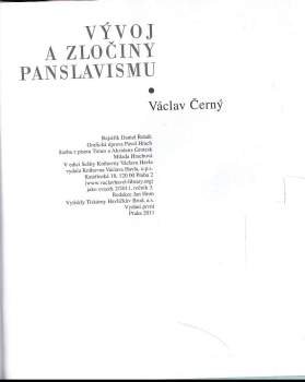 Václav Černý: Vývoj a zločiny panslavismu