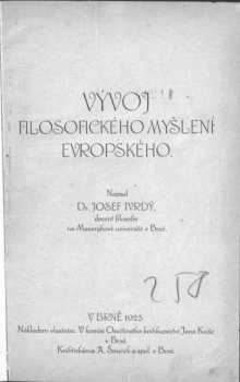 Vývoj filosofického myšlení evropského