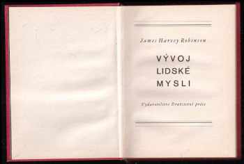 James Harvey Robinson: Vývoj lidské mysli
