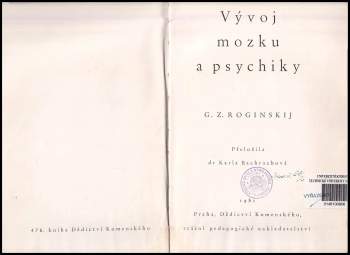 Girša Zalmanovič Roginskij: Vývoj mozku a psychiky