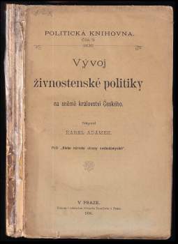 Vývoj živnostenské politiky na sněmě království Českého