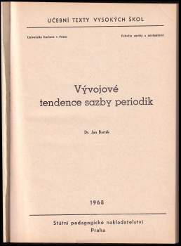 Jan Barták: Vývojové tendence sazby periodik