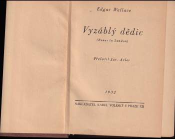 Edgar Wallace: Vyzáblý dědic