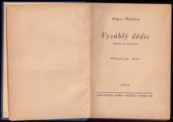 Edgar Wallace: Vyzáblý dědic