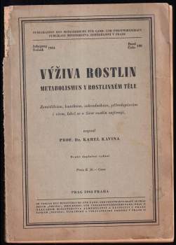 Karel Kavina: Výživa rostlin