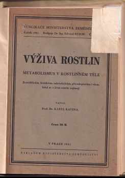 Karel Kavina: Výživa rostlin