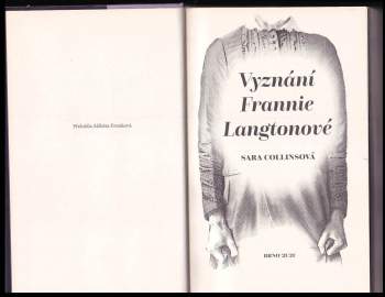 Sara Collinsová: Vyznání Frannie Langtonové
