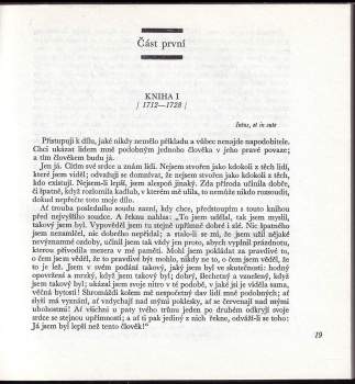 Jean-Jacques Rousseau: Vyznání