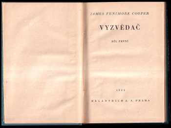 James Fenimore Cooper: Vyzvědač