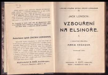 Jack London: Vzbouření na Elsinoře