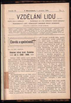 Vzdělání lidu, ROČNÍK III. (1905-1906)