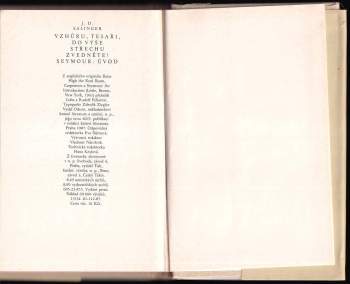 J. D Salinger: Vzhůru tesaři, do výše střechu zvedněte! ; Seymour: Úvod