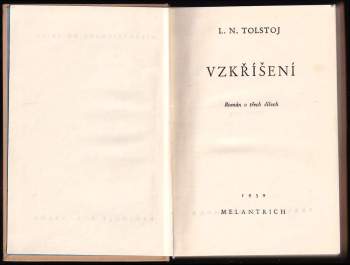 Lev Nikolajevič Tolstoj: Vzkříšení