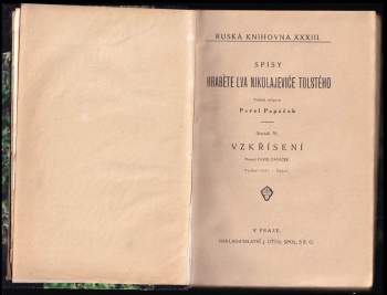 Lev Nikolajevič Tolstoj: Vzkříšení