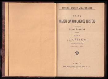 Lev Nikolajevič Tolstoj: Vzkříšení