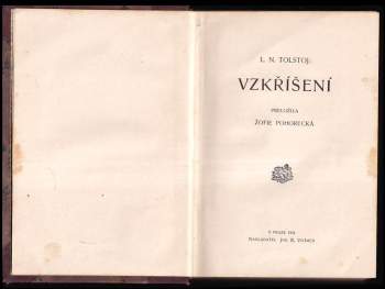 Lev Nikolajevič Tolstoj: Vzkříšení
