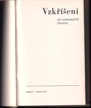 Lev Nikolajevič Tolstoj: Vzkříšení