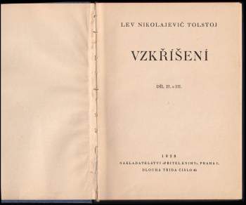 Lev Nikolajevič Tolstoj: Vzkříšení