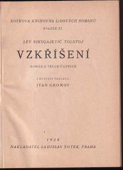 Lev Nikolajevič Tolstoj: Vzkříšení