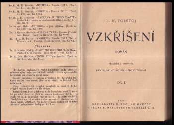 Lev Nikolajevič Tolstoj: Vzkříšení