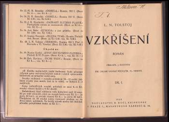 Lev Nikolajevič Tolstoj: Vzkříšení