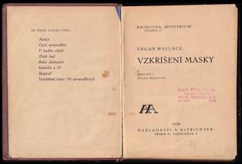 Edgar Wallace: Vzkříšení masky