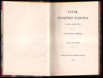 Jan Slavík: Vznik českého národa