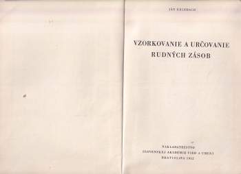 Jan Erlebach: Vzorkovanie a určovanie rudných zásob