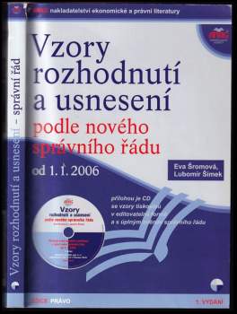 Vzory rozhodnutí a usnesení podle nového správního řádu od 1.1.2006