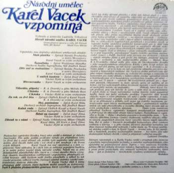 Karel Vacek: Vzpomíná