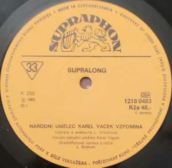 Karel Vacek: Vzpomíná