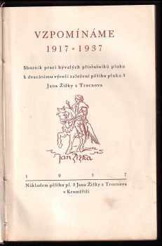 Vzpomínáme 1917-1937