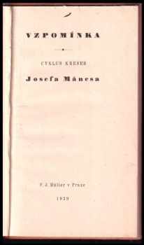 Josef Mánes: Vzpomínka