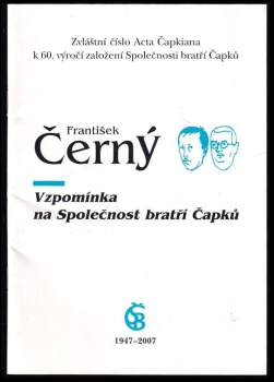 Vzpomínka na Společnost bratří Čapků