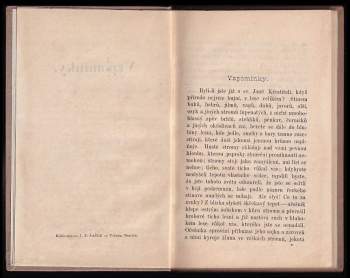 Vincenc Brandl: Vzpomínky