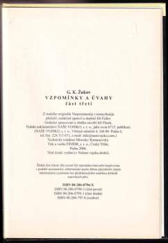 Georgij Konstantinovič Žukov: Vzpomínky a úvahy